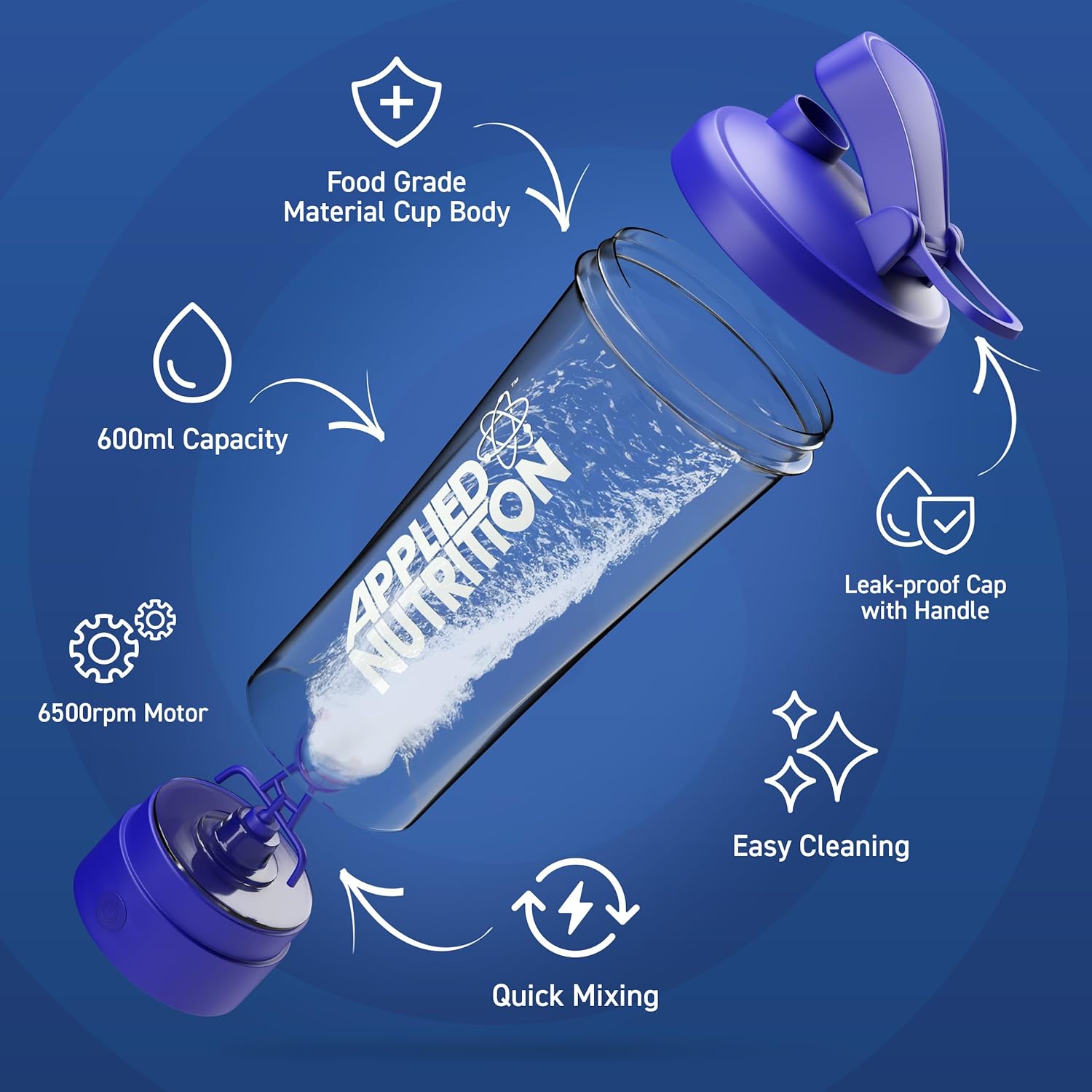 Applied Tornado ELEKTRIČNI šejker 600ml 3 elektični šejker